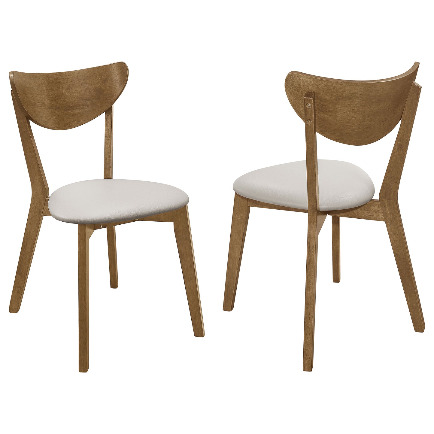 Kersey Chestnut Finish Side Chair (Set of 2 Chairs) - Finally Home Furnishings LLC