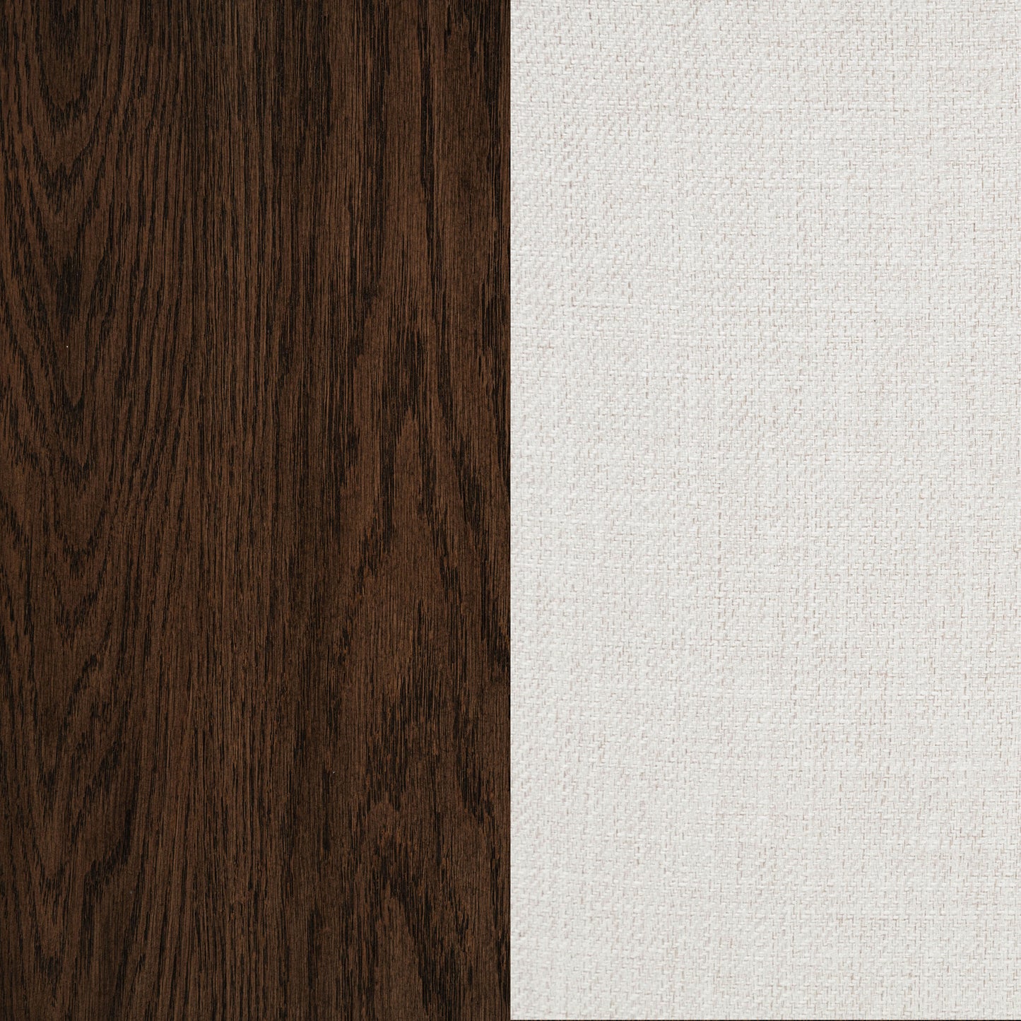 Baney Fabric Upholstered Dining Side Chair Cream and Dark Oak