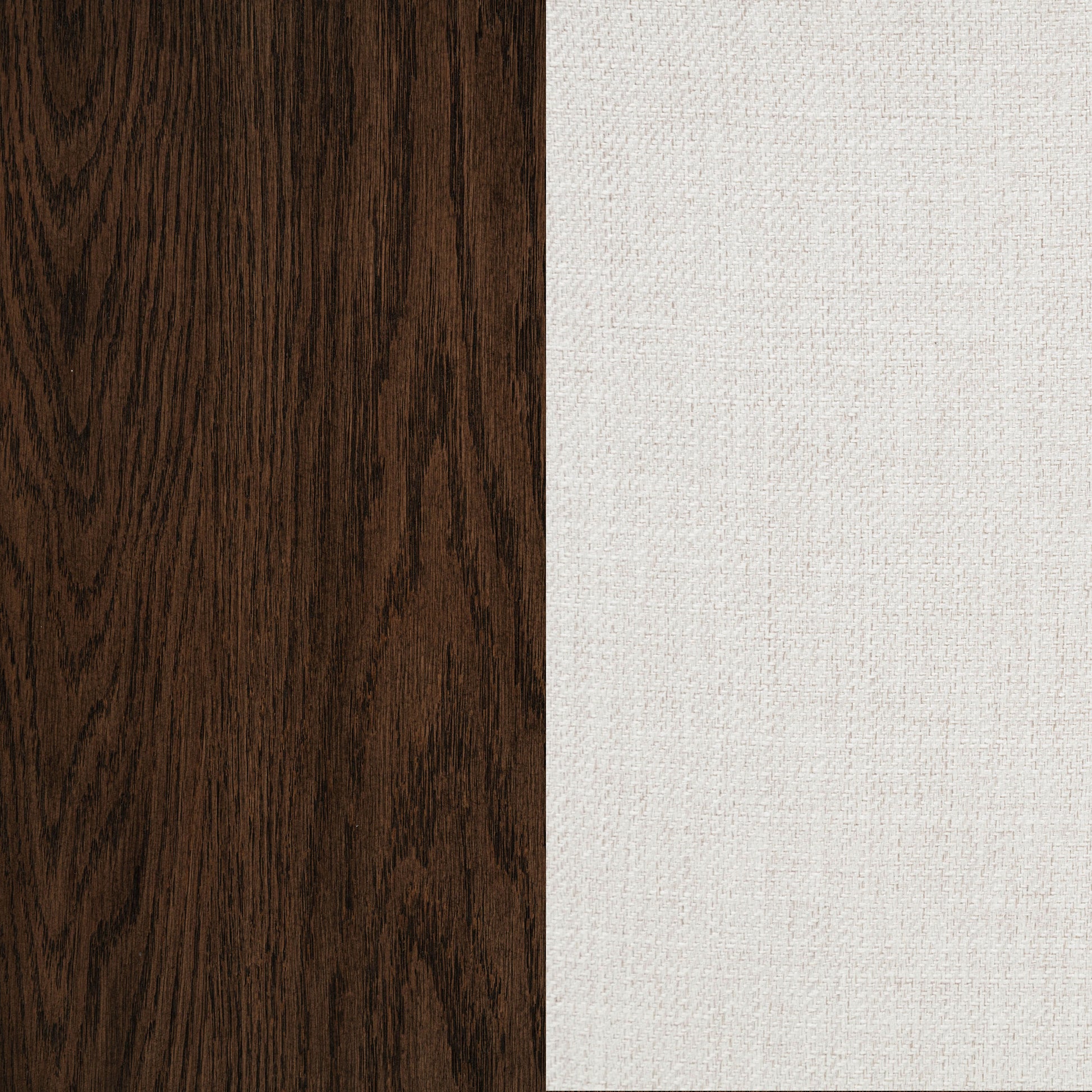 Baney Fabric Upholstered Dining Side Chair Cream and Dark Oak