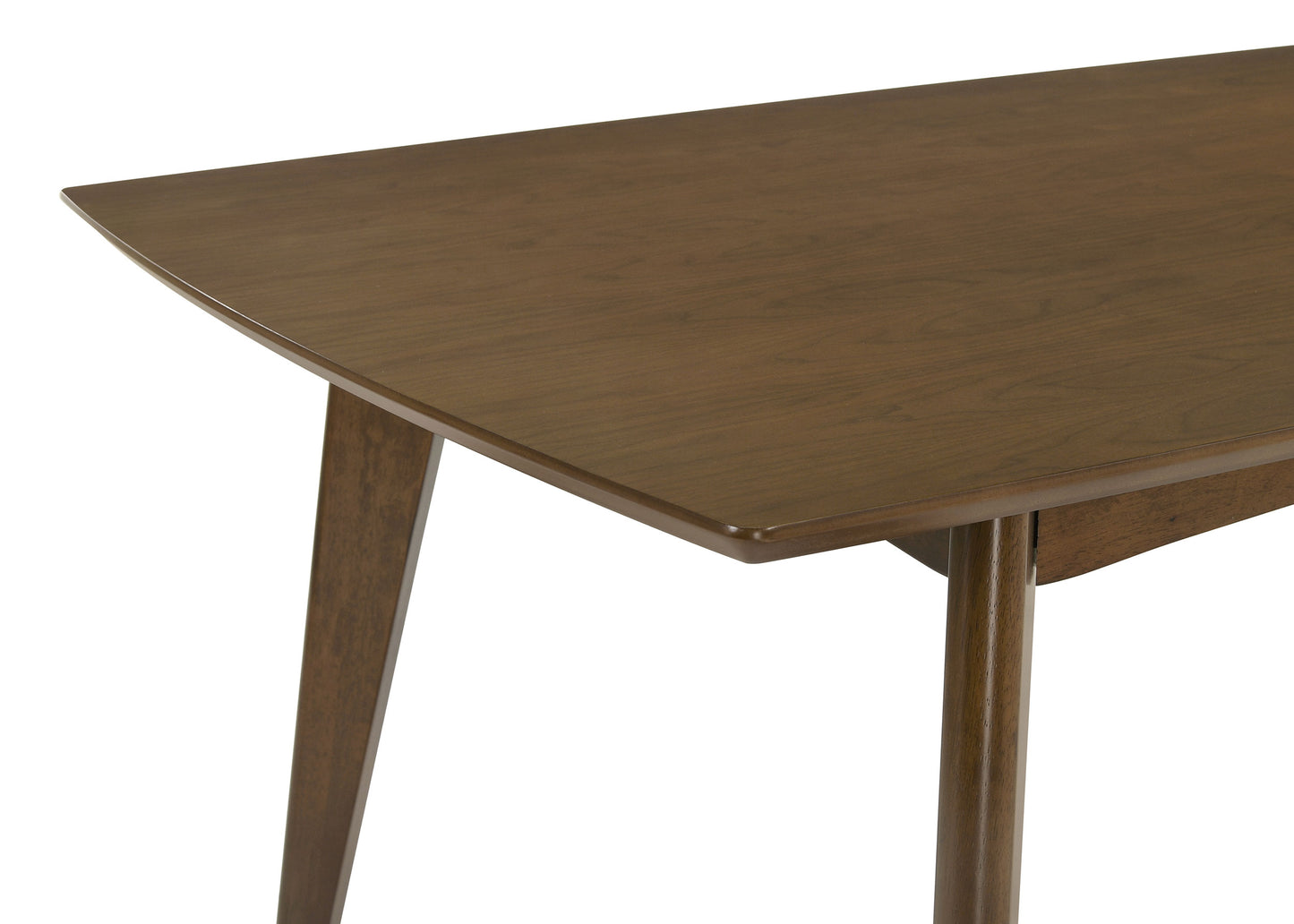 Malone Dark Walnut Mid-Century Modern Dining Table - Finally Home Furnishings LLC