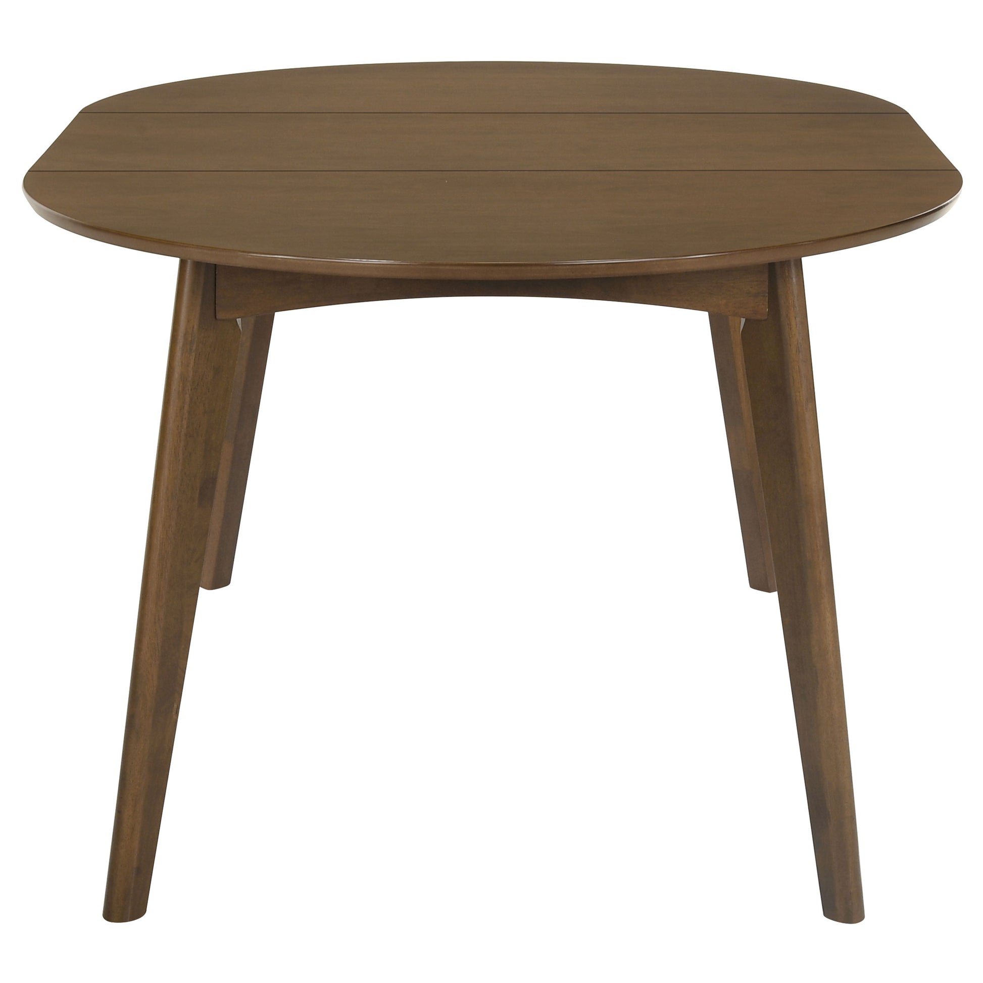 Jedda Mid-Century Extendable Oval Dining Table – Dark Walnut - Finally Home Furnishings LLC