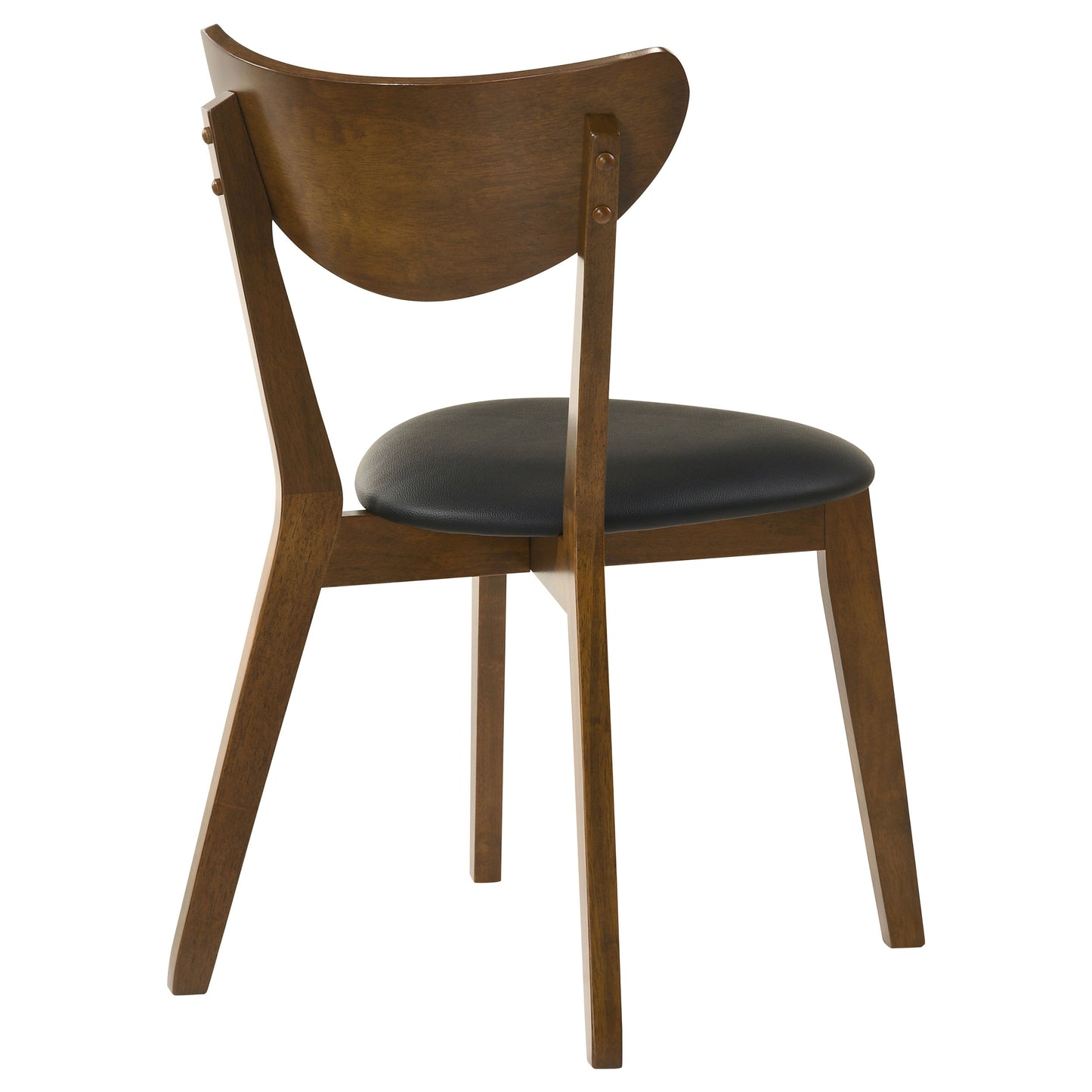 Jedda Mid-Century Walnut Dining Chair – Black & Walnut - Finally Home Furnishings LLC