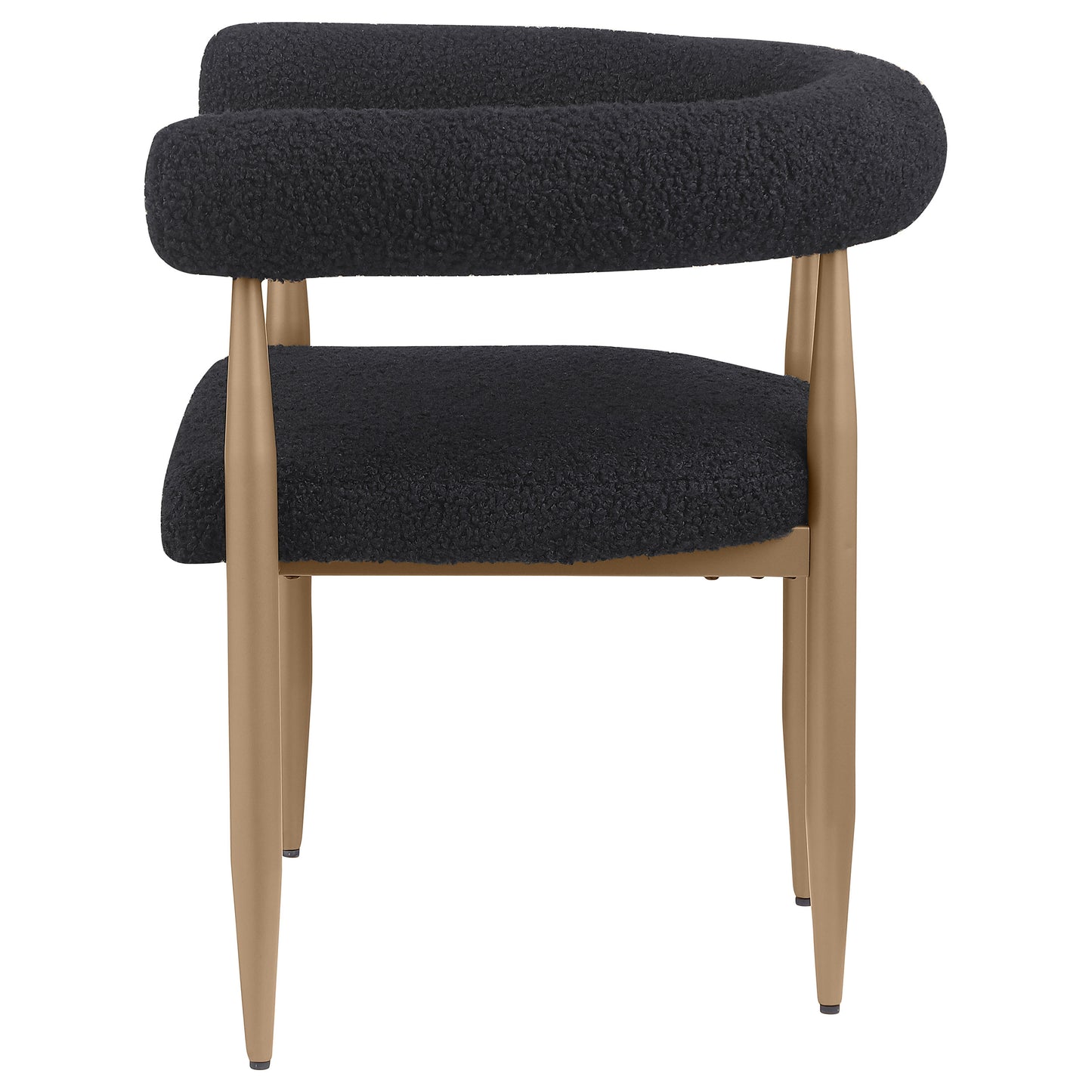 Dunmore Boucle Upholstered Dining Arm Chair Black, Set of 2