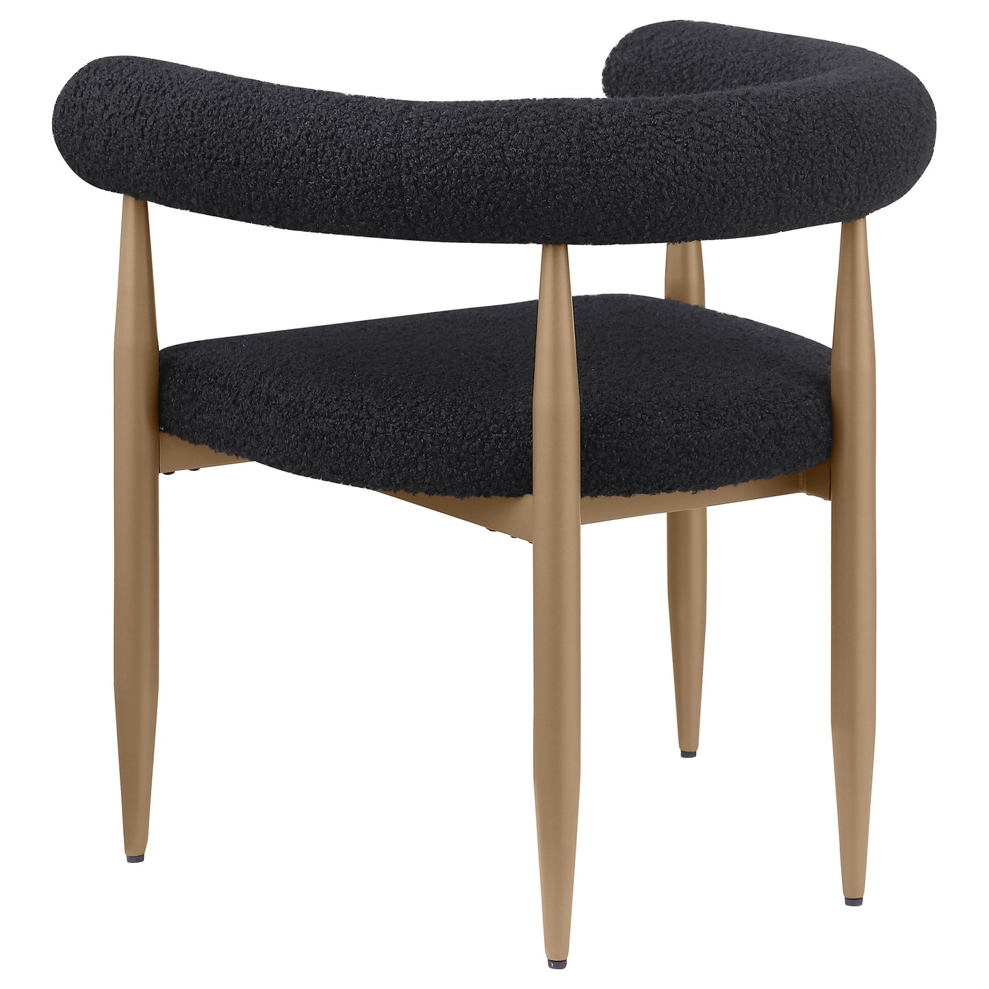 Dunmore Boucle Upholstered Dining Arm Chair Black, Set of 2