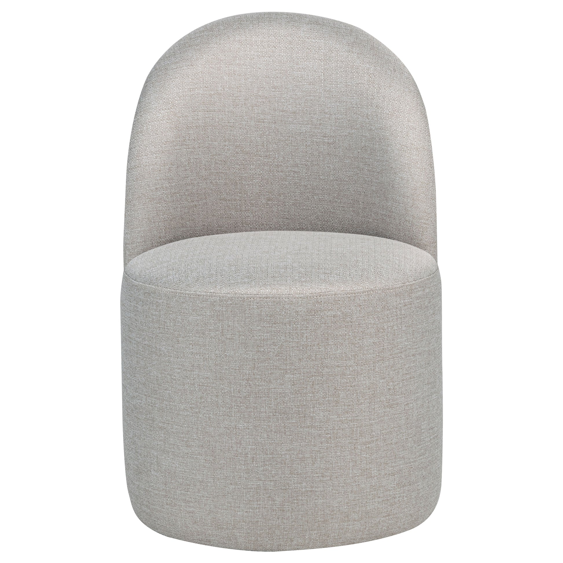 Aubrey Upholstered Barrel Dining Side Chair Beige (Set of 2)