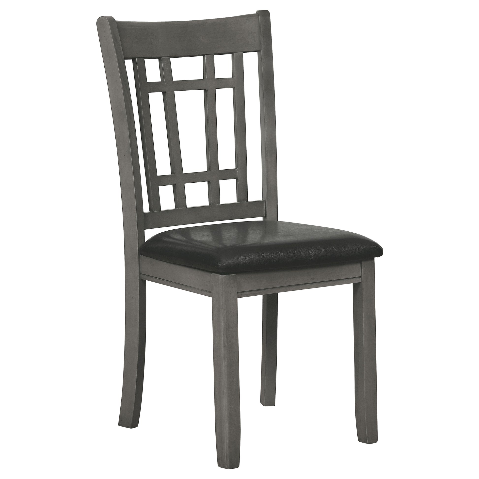 Lavon Wood Dining Side Chair Black and Medium Grey (Set of 2)