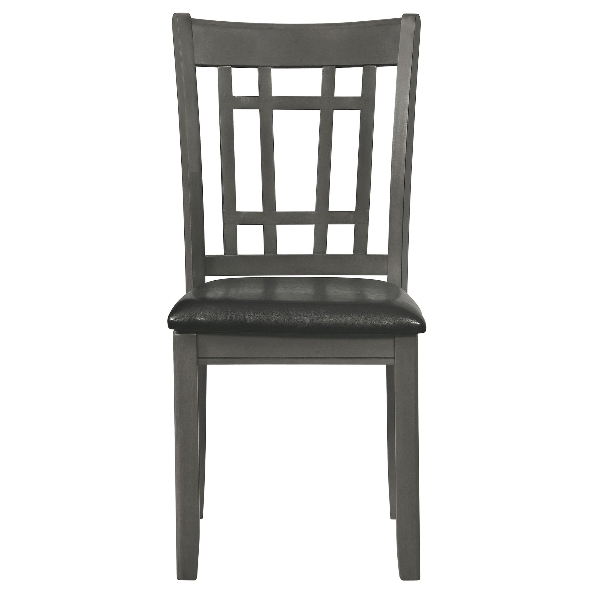 Lavon Wood Dining Side Chair Black and Medium Grey (Set of 2)