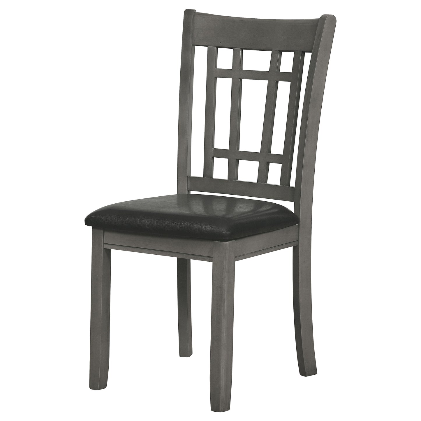 Lavon Wood Dining Side Chair Black and Medium Grey (Set of 2)