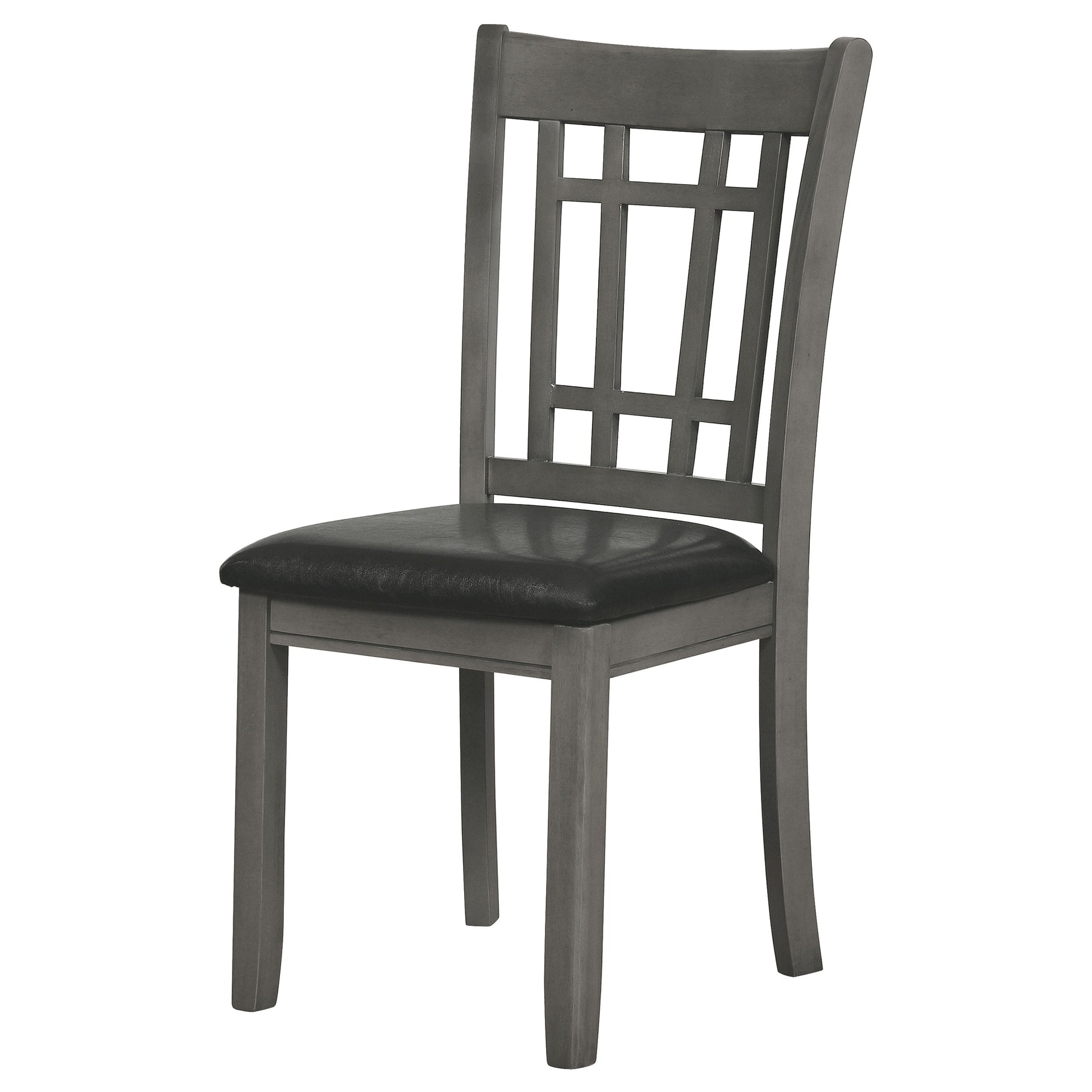 Lavon Wood Dining Side Chair Black and Medium Grey (Set of 2)