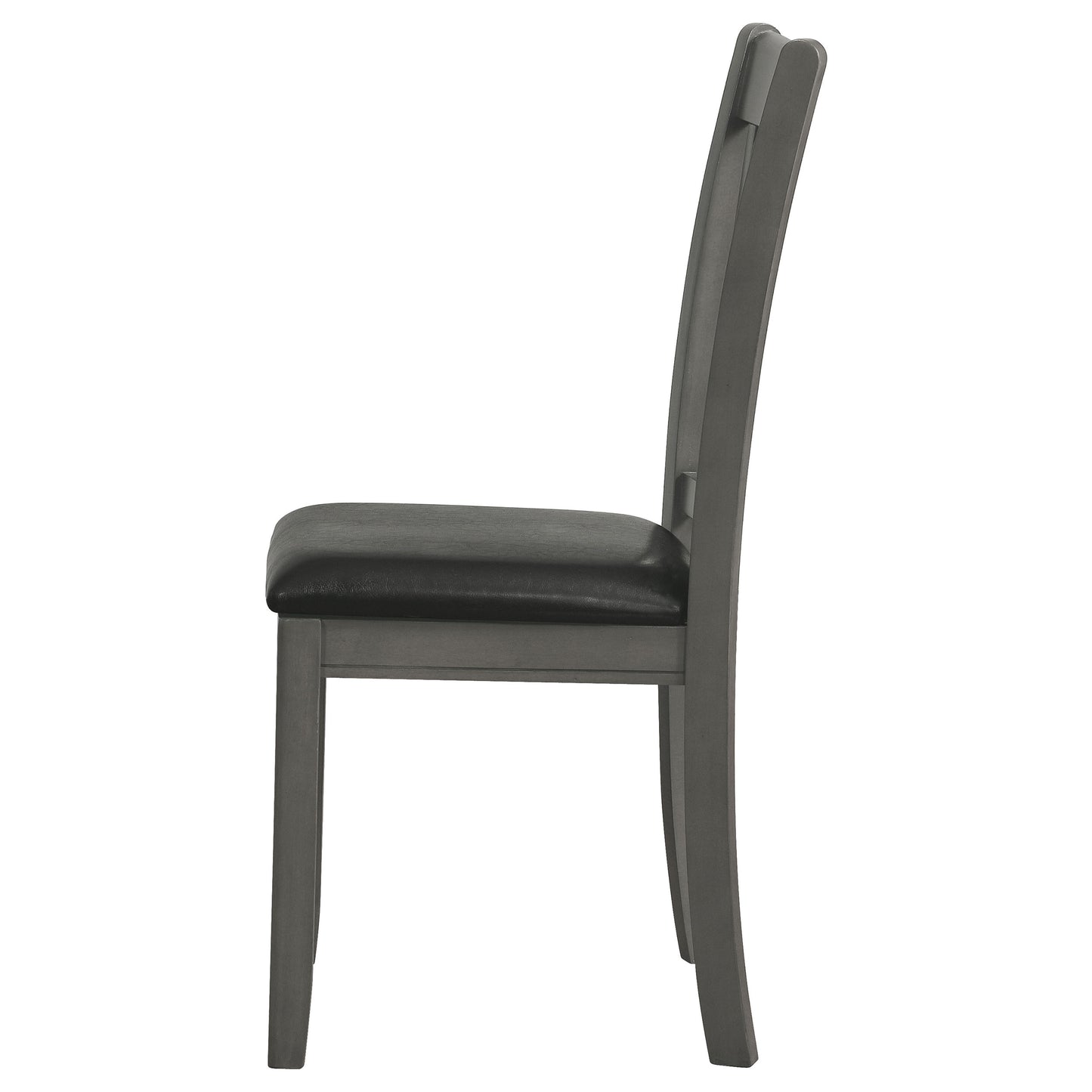 Lavon Wood Dining Side Chair Black and Medium Grey (Set of 2)