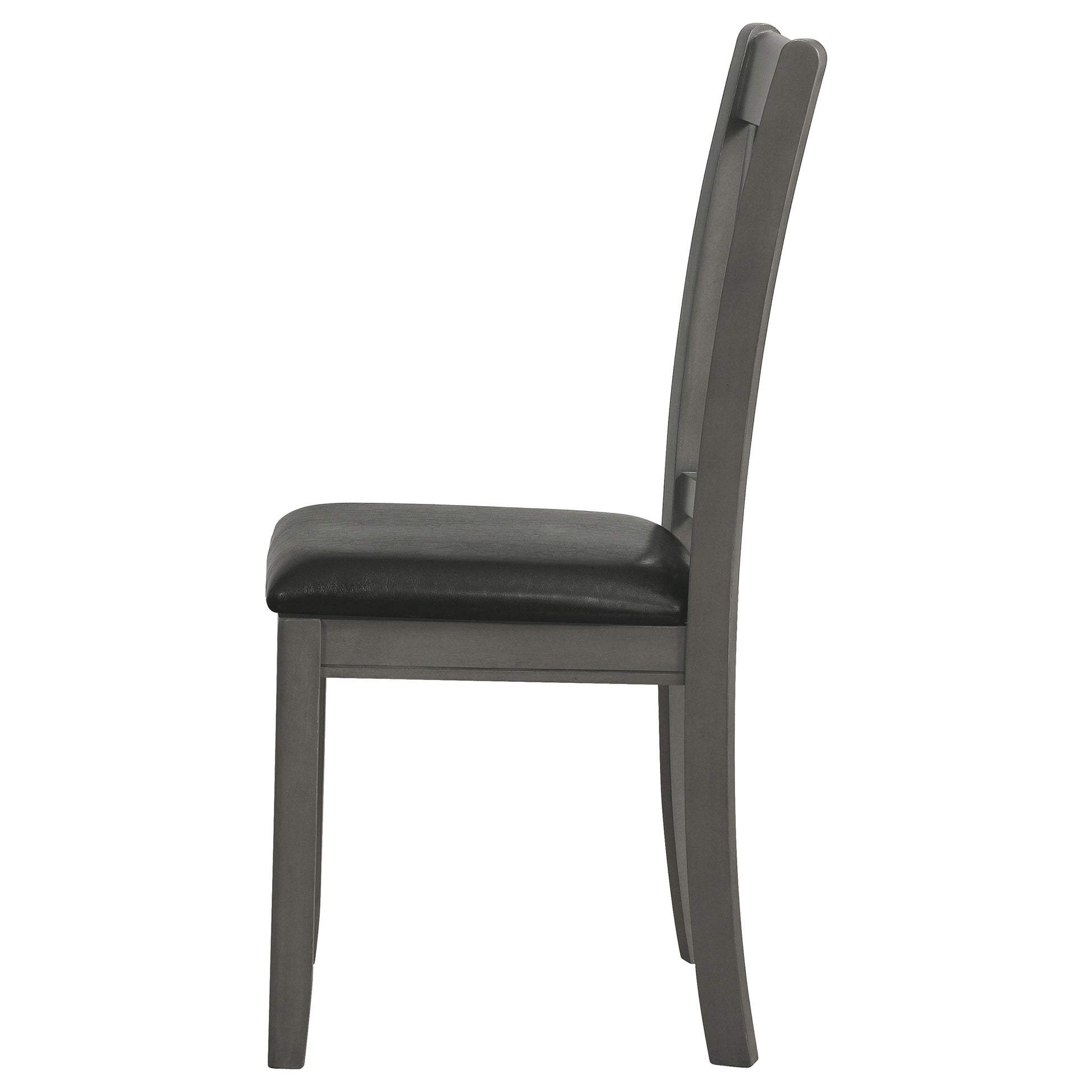 Lavon Wood Dining Side Chair Black and Medium Grey (Set of 2)