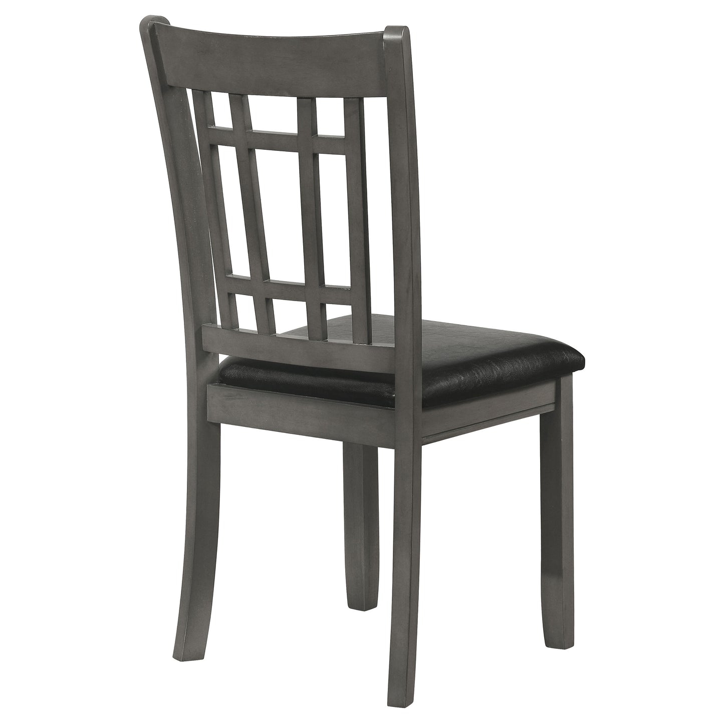 Lavon Wood Dining Side Chair Black and Medium Grey (Set of 2)