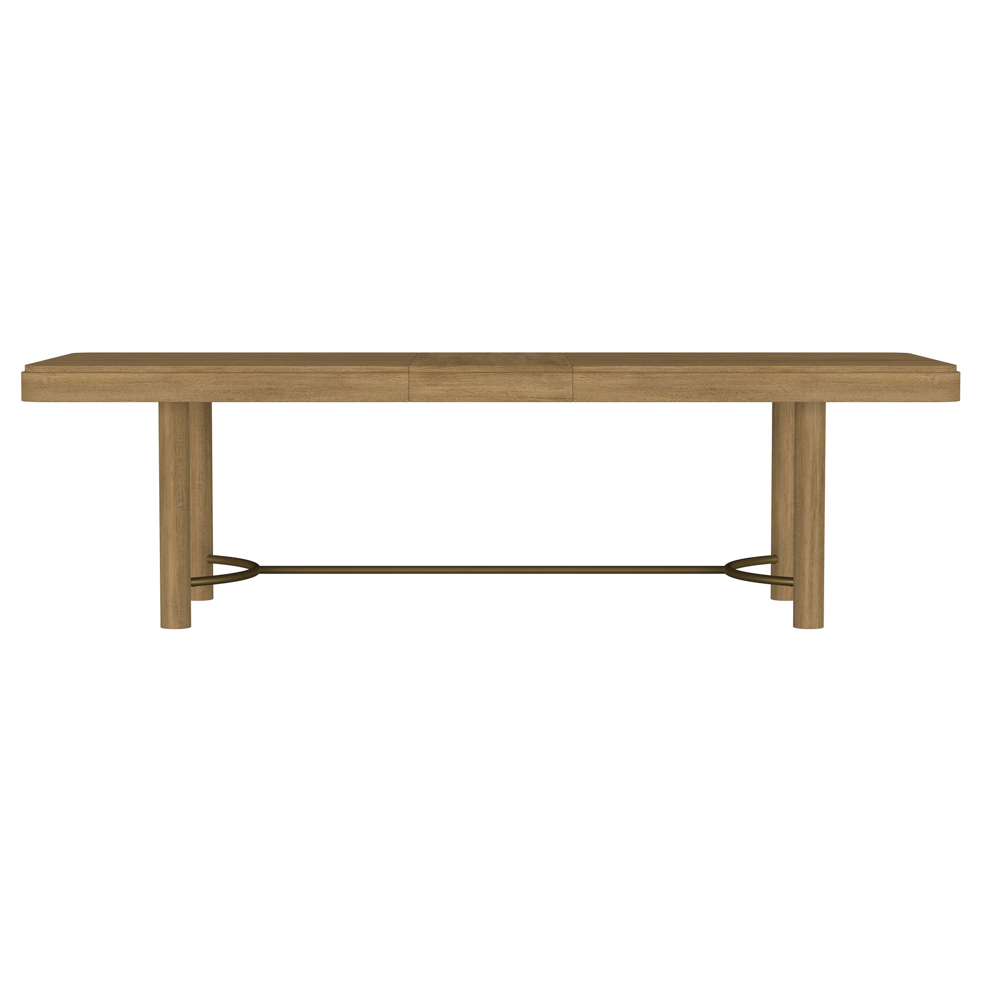 Arini 104" Solid Wood Dining Table with Extension Leaf in Sand Wash