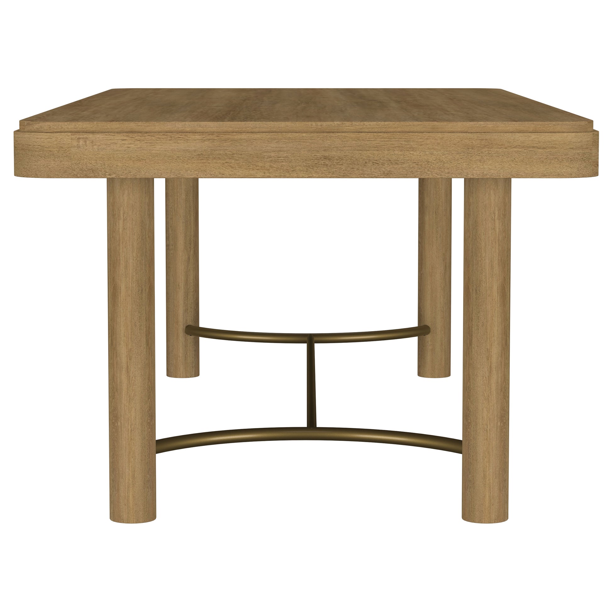 Arini 104" Solid Wood Dining Table with Extension Leaf in Sand Wash