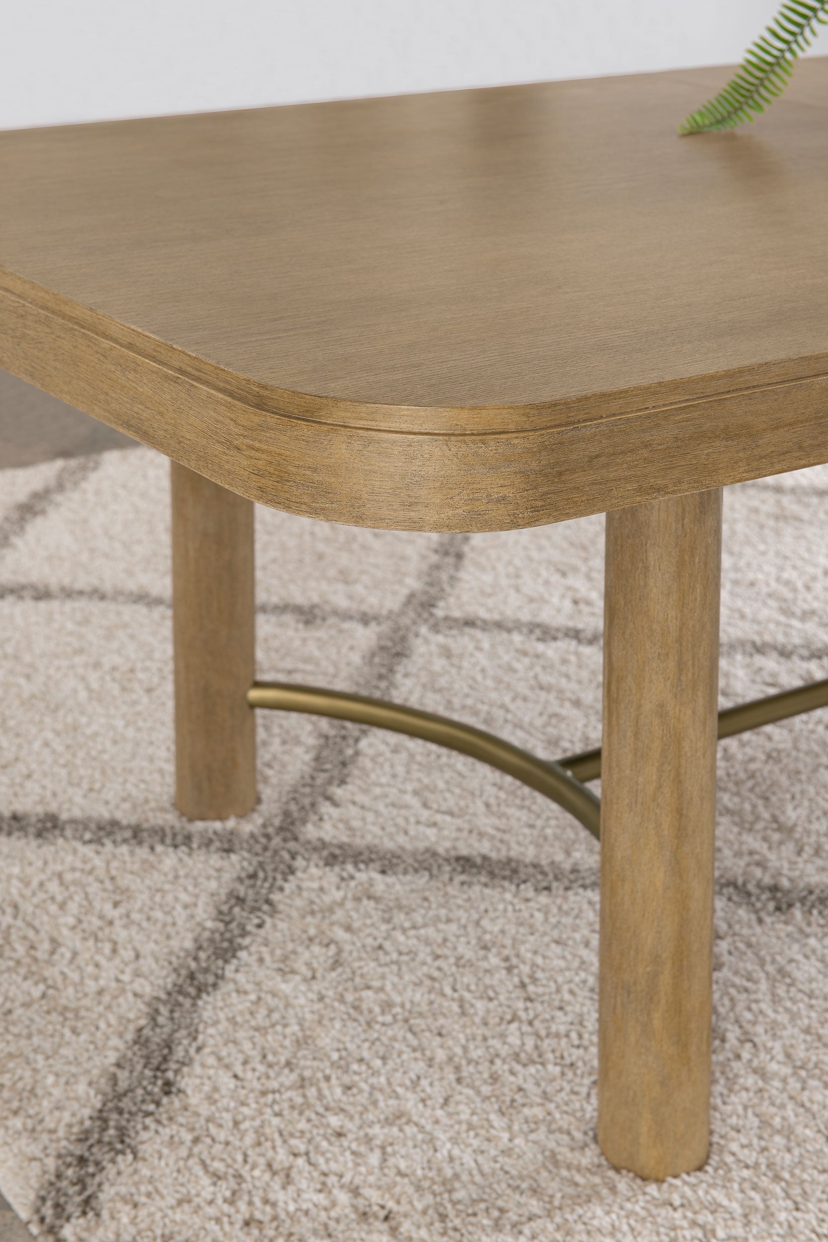 Arini 104" Solid Wood Dining Table with Extension Leaf in Sand Wash