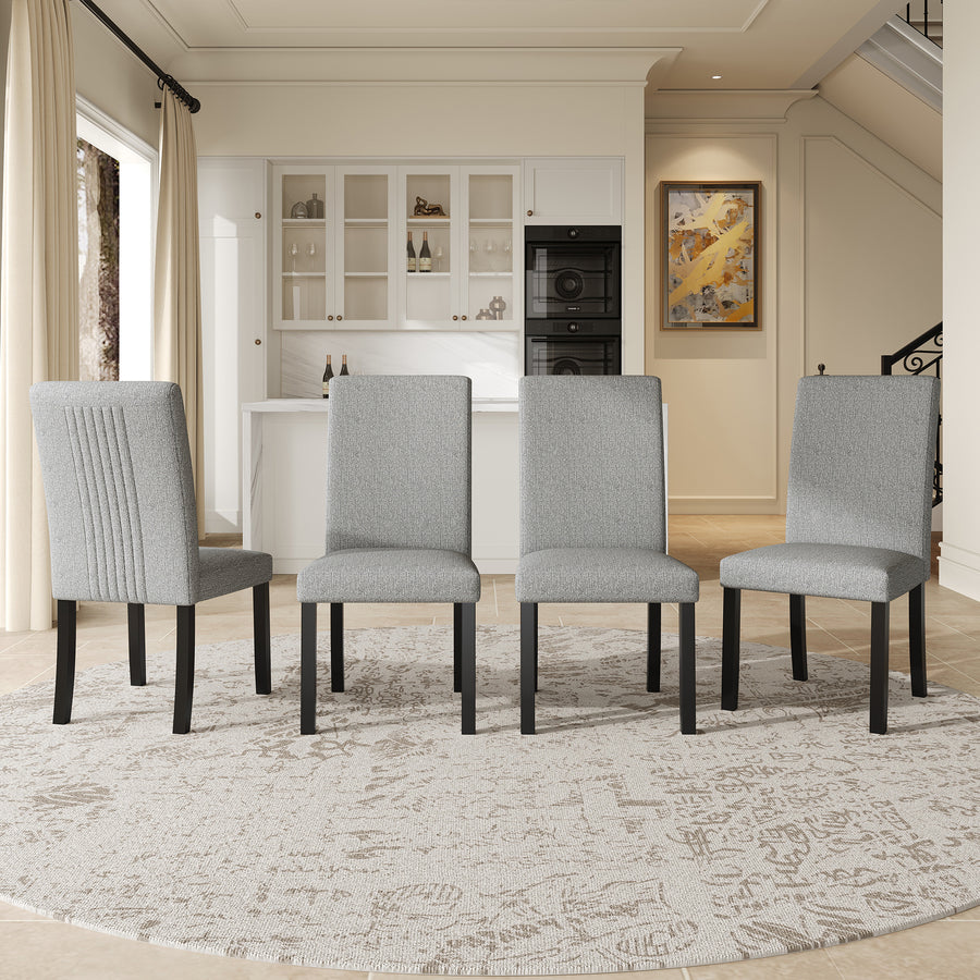 Modern Dining Room Chairs Set of 4 - Gray - primary color shot