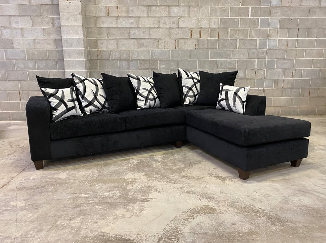 Venus Reversible Chaise Sectional Sofa – Chenille Upholstery