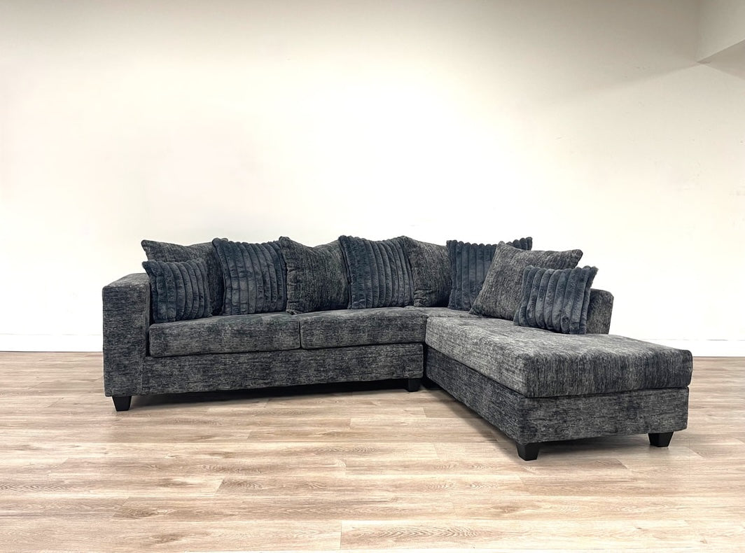 Venus Reversible Chaise Sectional Sofa – Chenille Upholstery