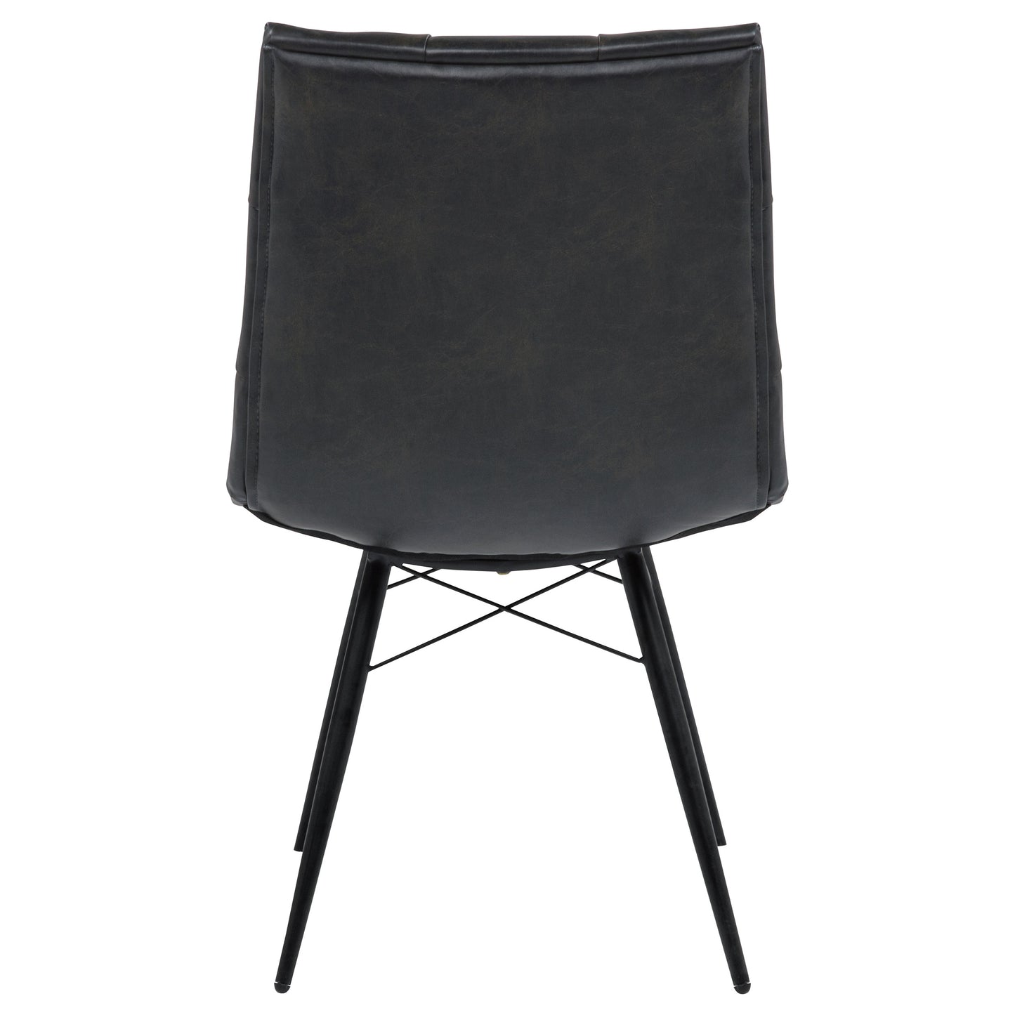 Aiken Faux Leather Upholstered Dining Side Chair Charcoal Grey (Set of 4)