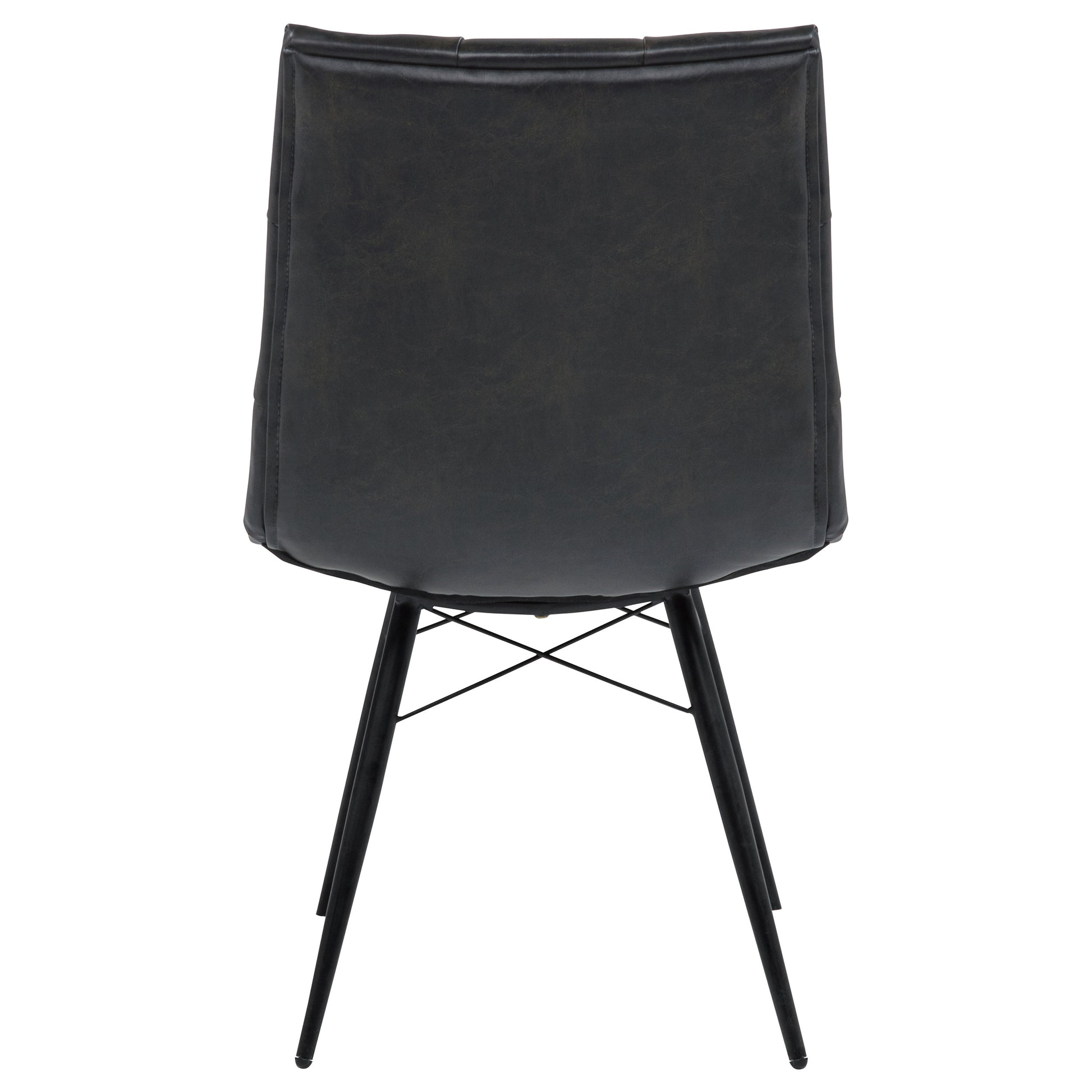 Aiken Faux Leather Upholstered Dining Side Chair Charcoal Grey (Set of 4)