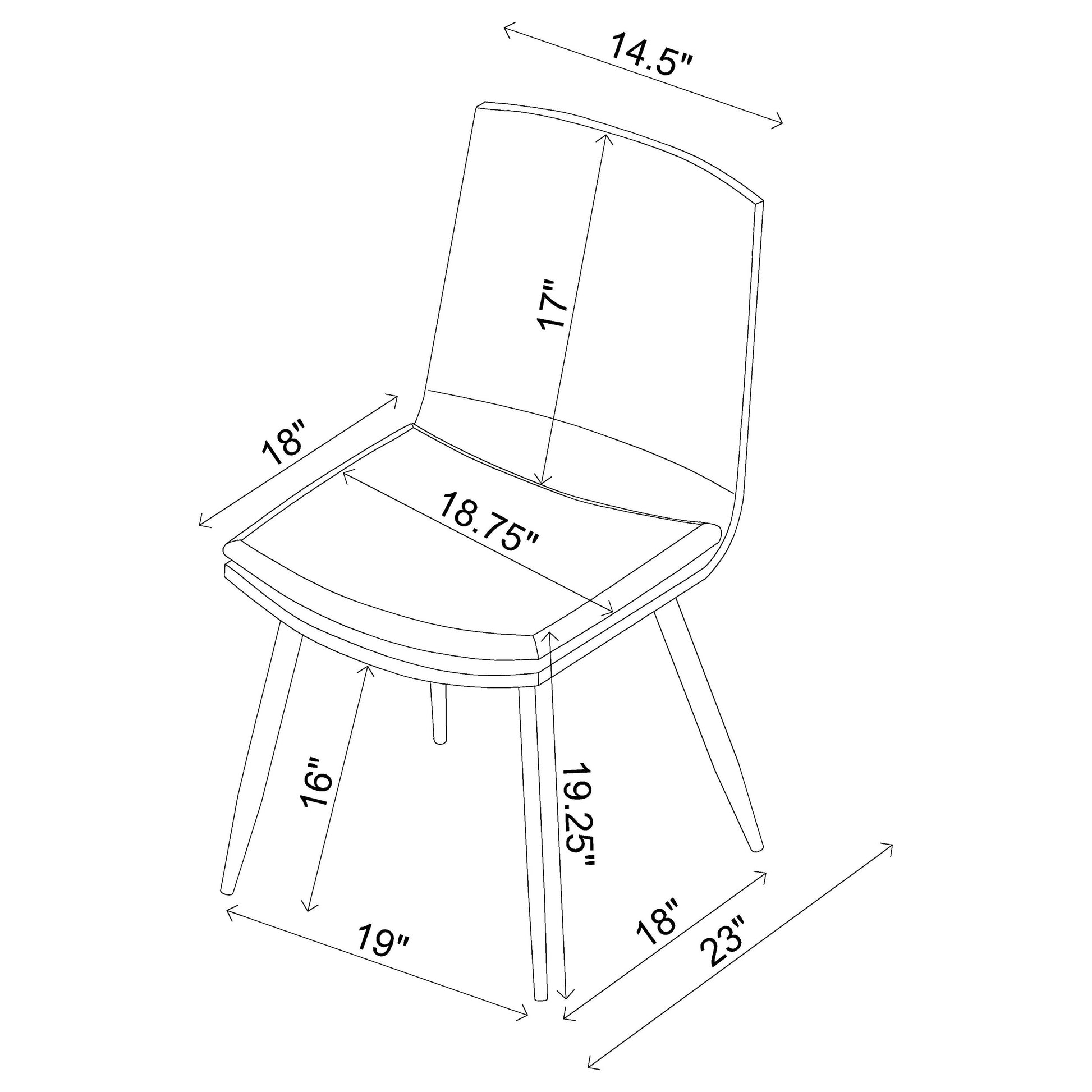 Ortega Upholstered Dining Side Chair Coffee (Set of 2)