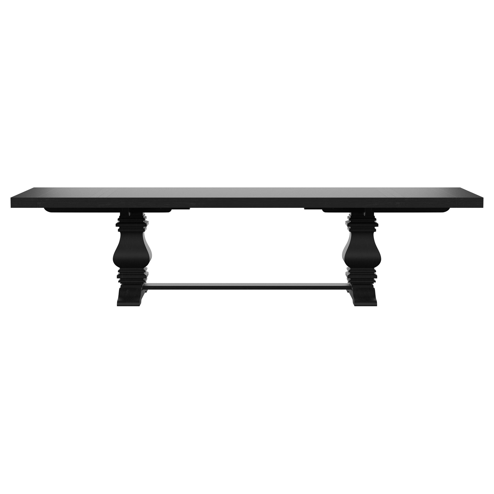 Florence 9-piece 126-inch Extension Dining Table Set Distressed Black