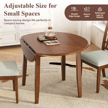 Extendable Round Dining Table for 2–4 People, Folding Wood Dining Table with Adjustable Size, Space-Saving Design for Small Apartments and Dining Areas - detail view 4