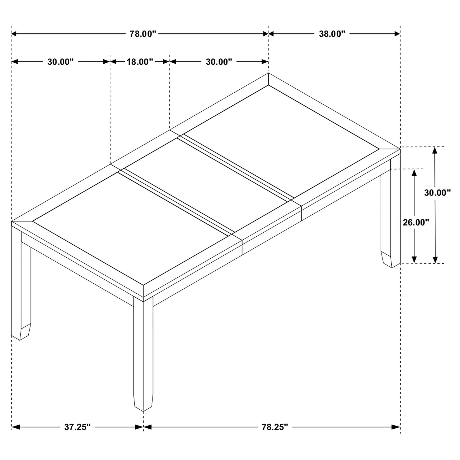Elodie 7-piece Rectangular Extension Leaf Dining Set Black