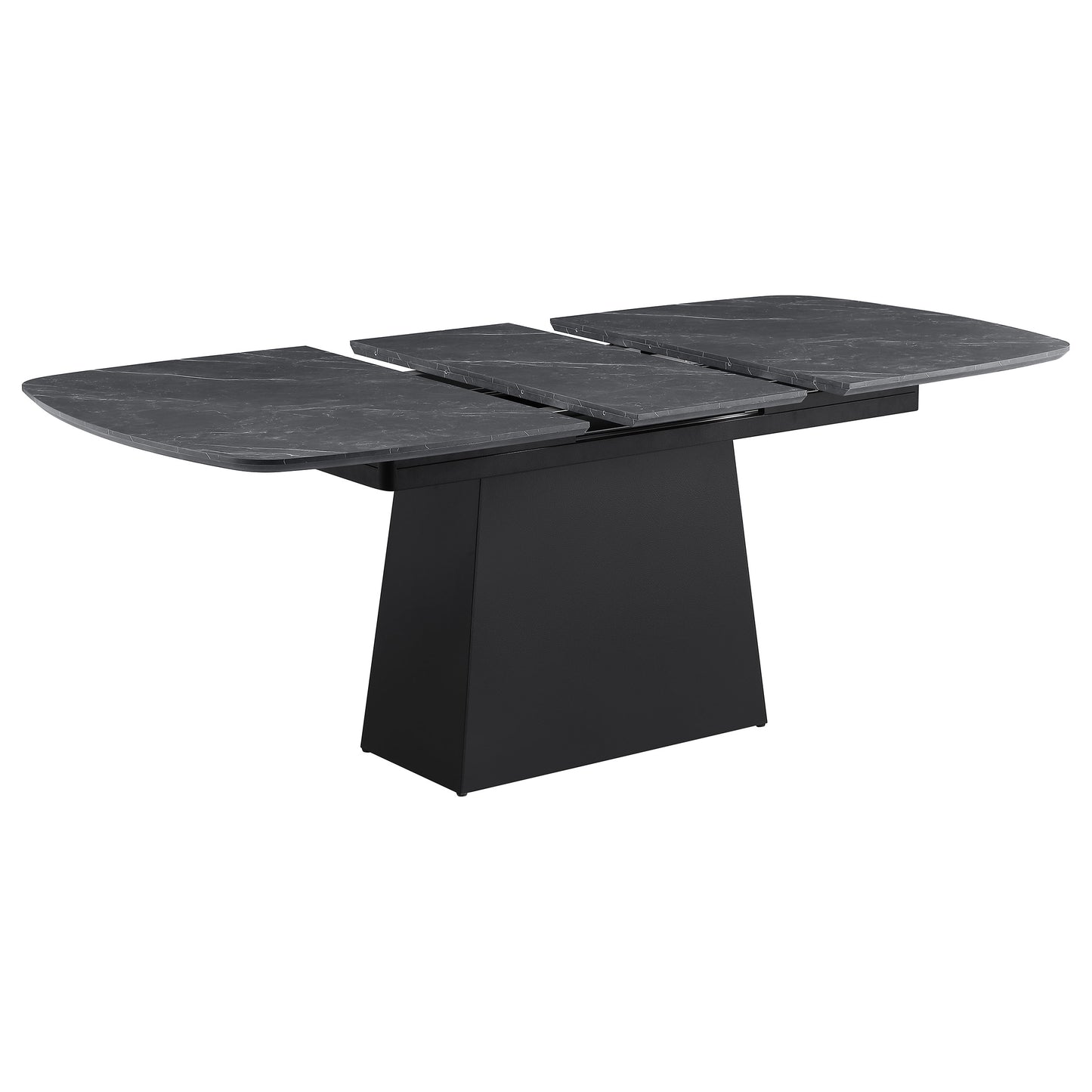 Potero 73" Black Faux Marble Dining Table