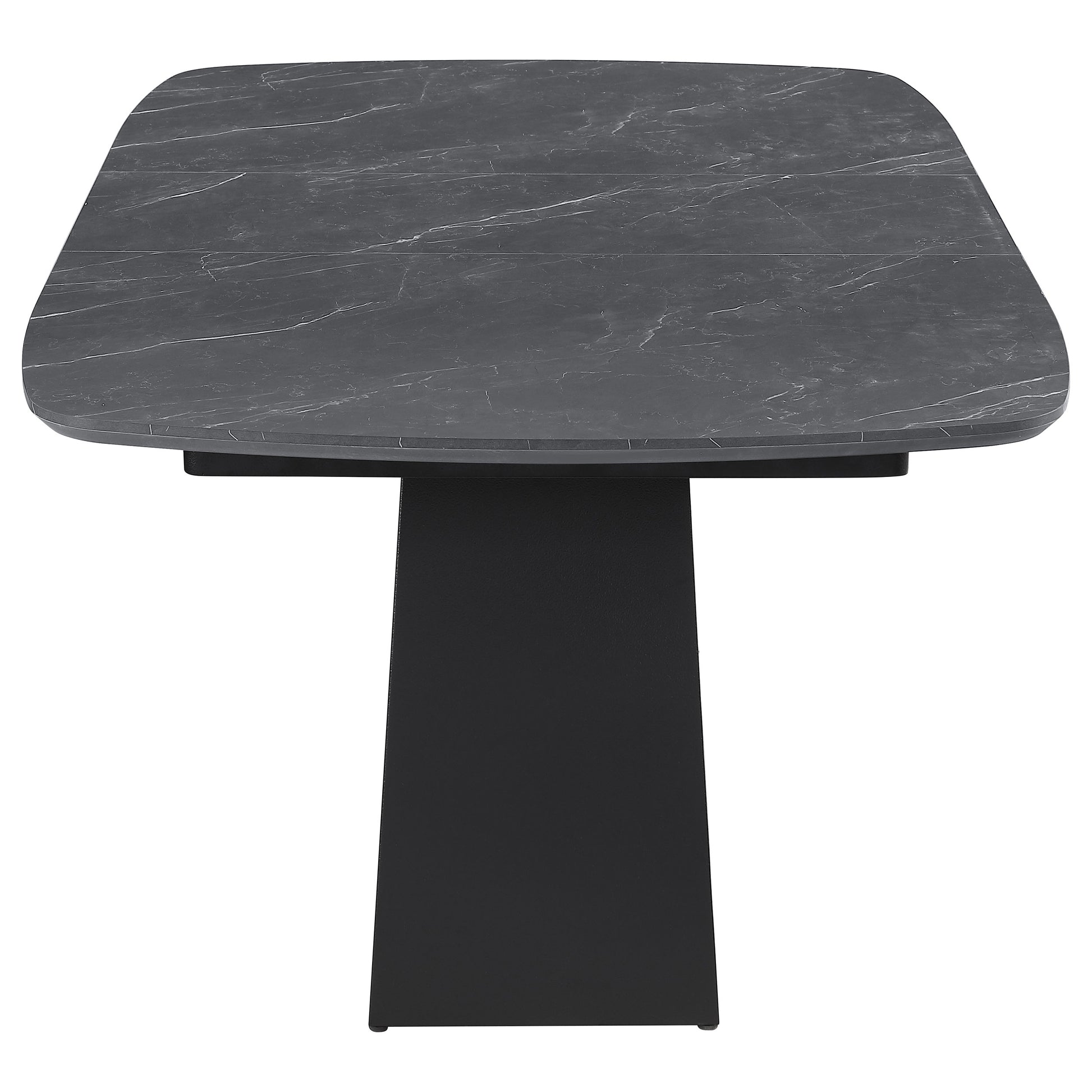 Potero 73" Black Faux Marble Dining Table