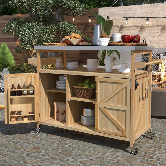 K&k Outdoor Kitchen Island - Natural - primary color shot