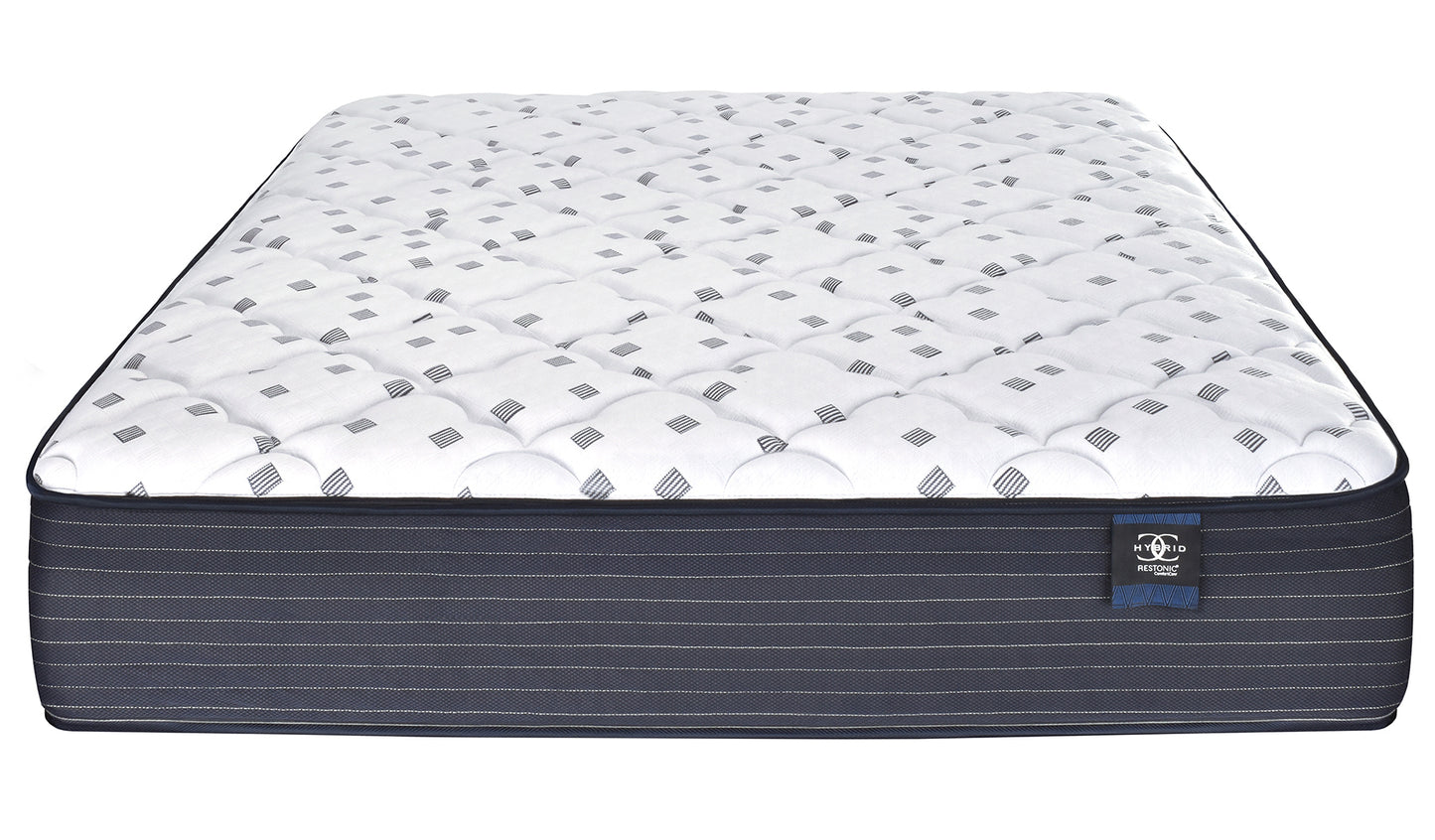 Restonic Comfortcare Hybrid Restonic Direct Plush - White+blue - detail view 3
