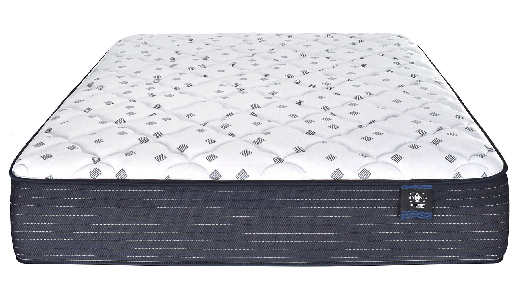 Restonic Comfortcare Hybrid Restonic Direct Plush - White+blue - detail view 3