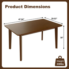 Rustic Farmhouse Dining Table - Solid Wood Frame, Minimalist Modern Dining Table for Dining Room - detail view 4