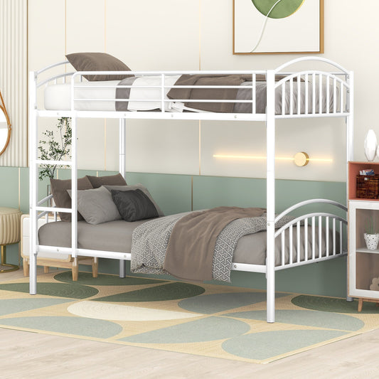 Doral Classic Metal Twin over Twin Bunk Bed, White