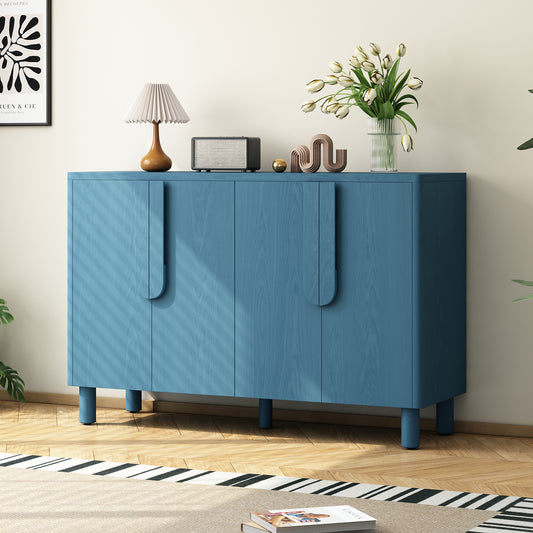 TREXM 4-Door Buffet Cabinet with Storage - Navy - primary color shot