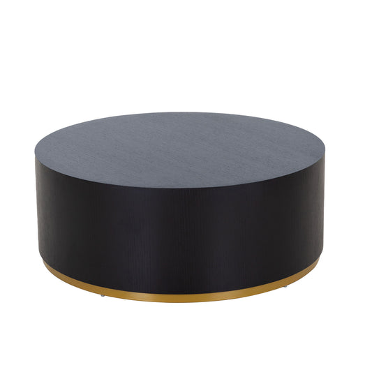 Round Coffee Table Side Table - Black - primary color shot