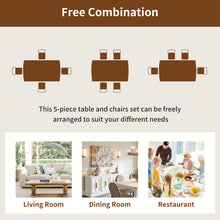 47 Inch Mid Century Modern Dining Table, Solid Wood Kitchen & Dining Room Table for 4, Minimalist Table for Dining Room, Rectangular - detail view 4