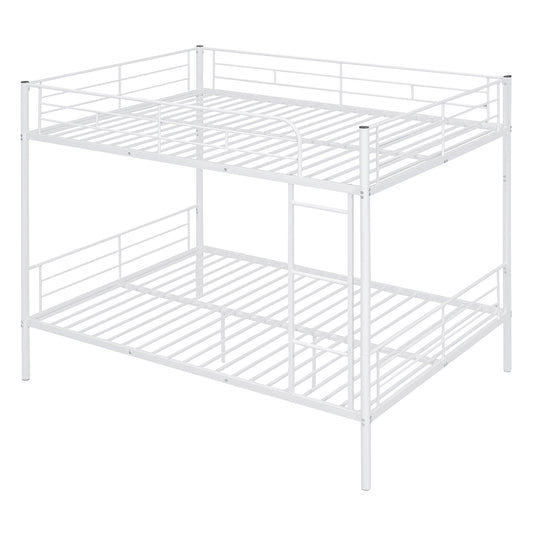 Teddy Full Over Full Metal Bunk Bed, White