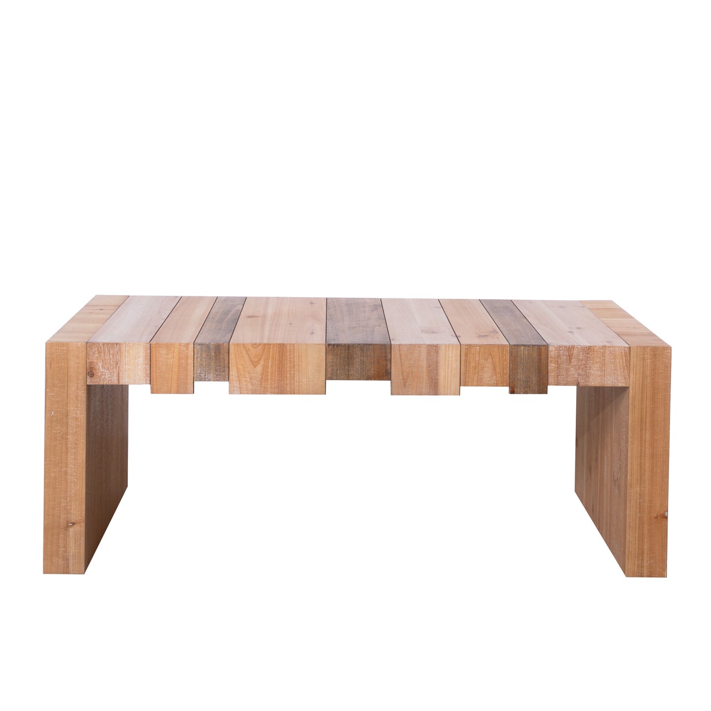 Sylven 48” Slatted Wood Coffee Table – Rustic Modern Design