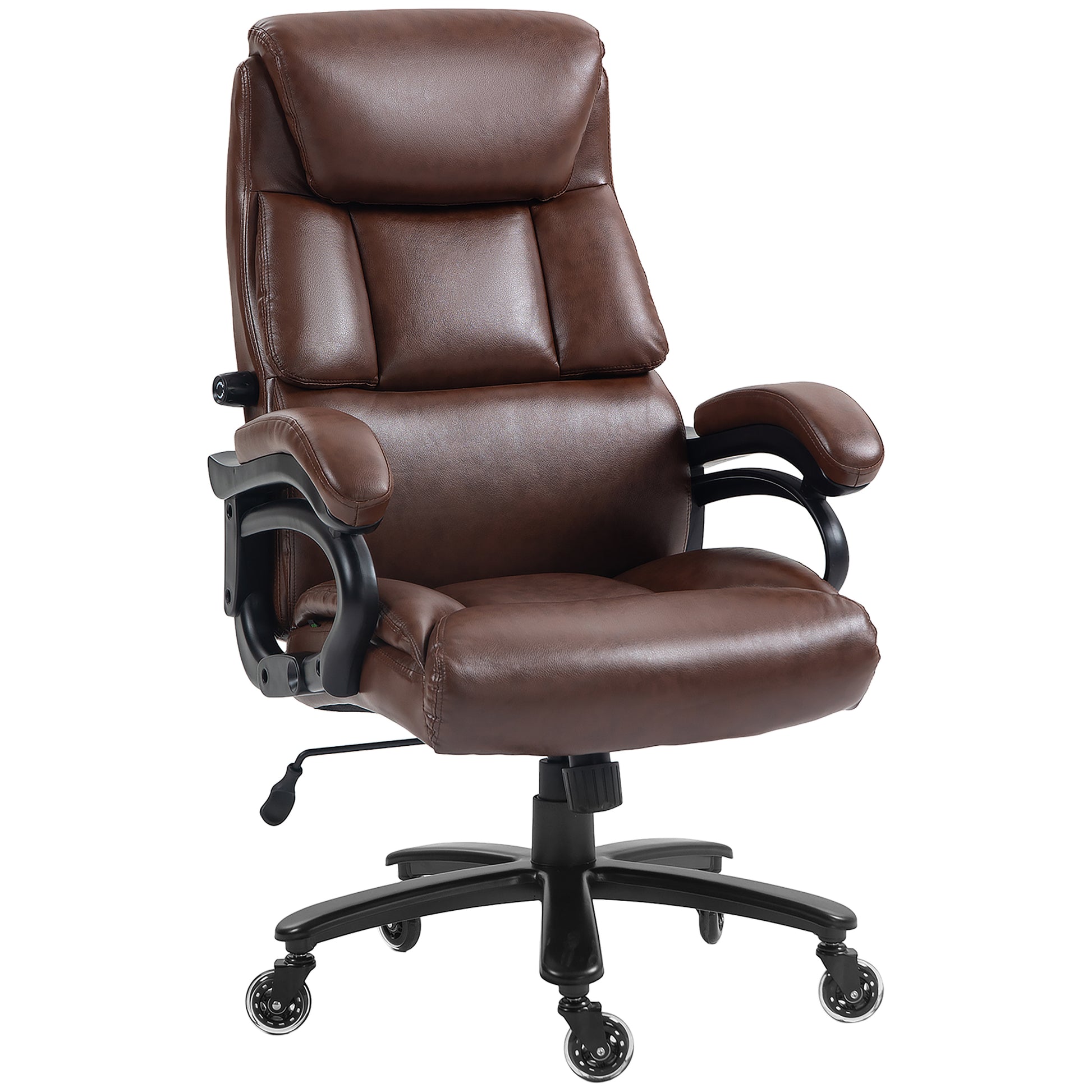Vinsetto PU Leather Office Chair for Big and Tall, 400lb, Brown