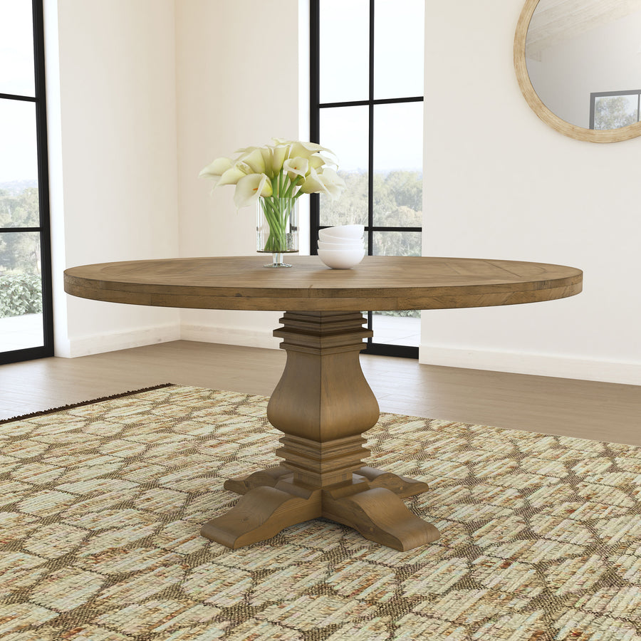 Florence 126-inch Extension Dining Table Rustic Honey