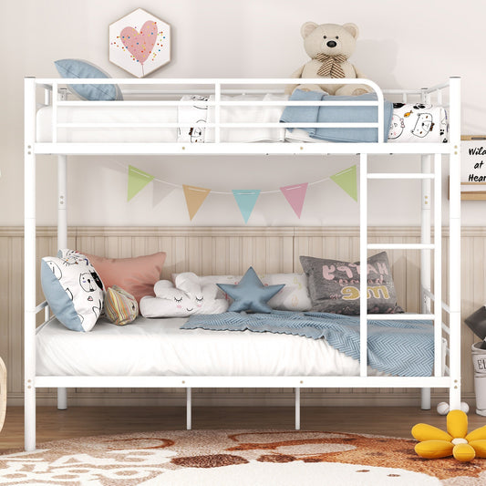 Full over Full Metal Bunk Bed - White - detail view 2