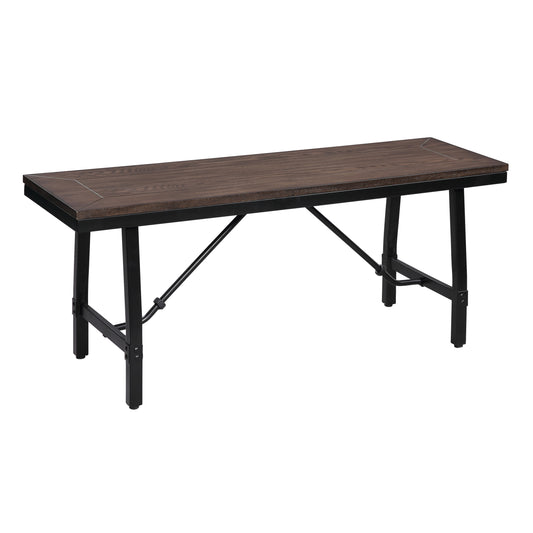 Wood Bench – Black+Brown