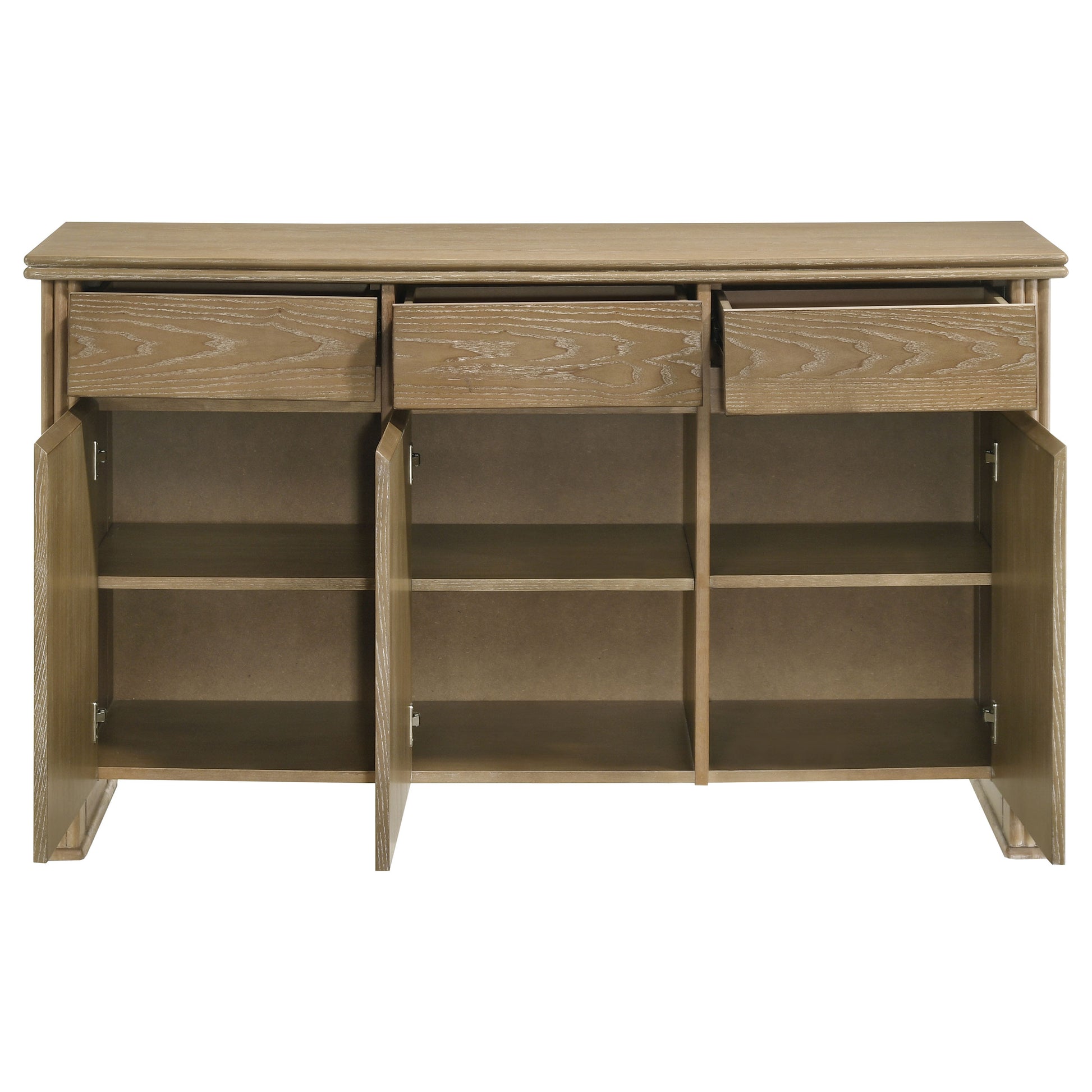 Adina 2-door 59" Sideboard in Distressed Light Brown
