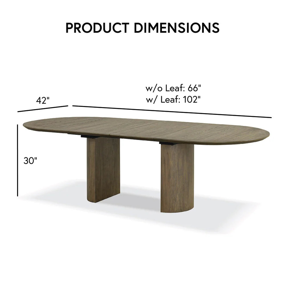 Clements Modern Farmhouse 9-Piece Dining Set, Oak
