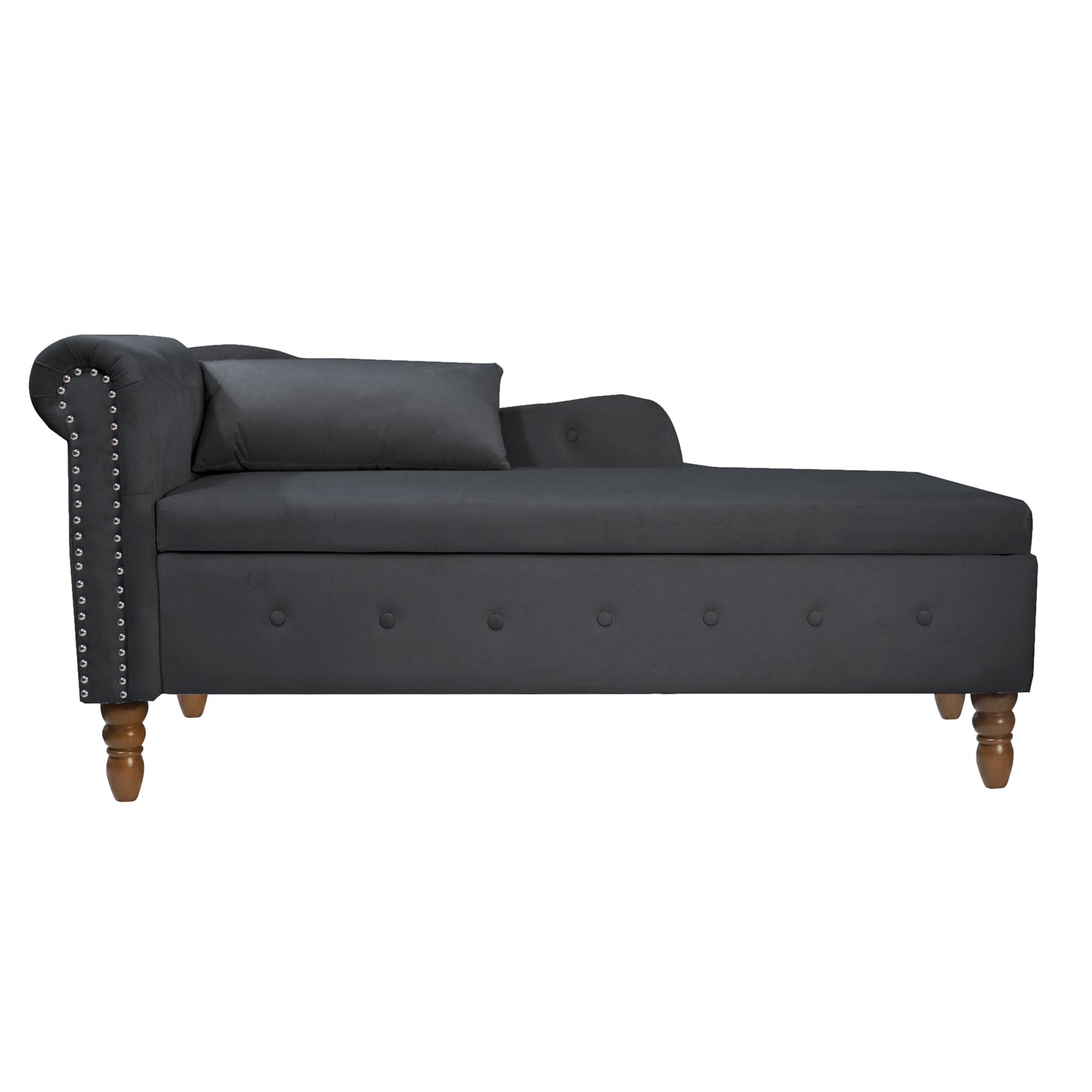 Black Chaise Lounge Indoor - primary color shot