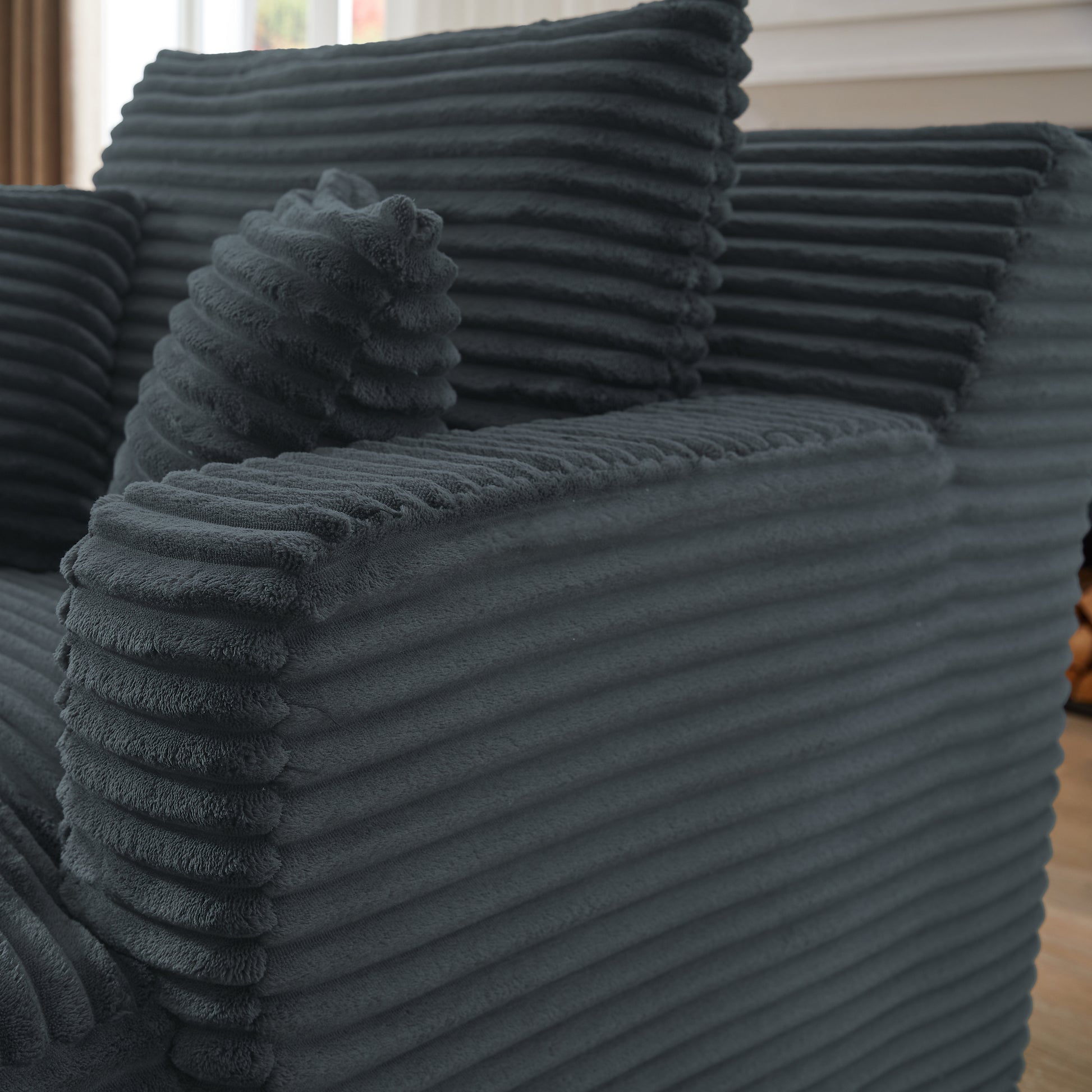 Indoor Single Chaise Sofa - Grey - detail view 7