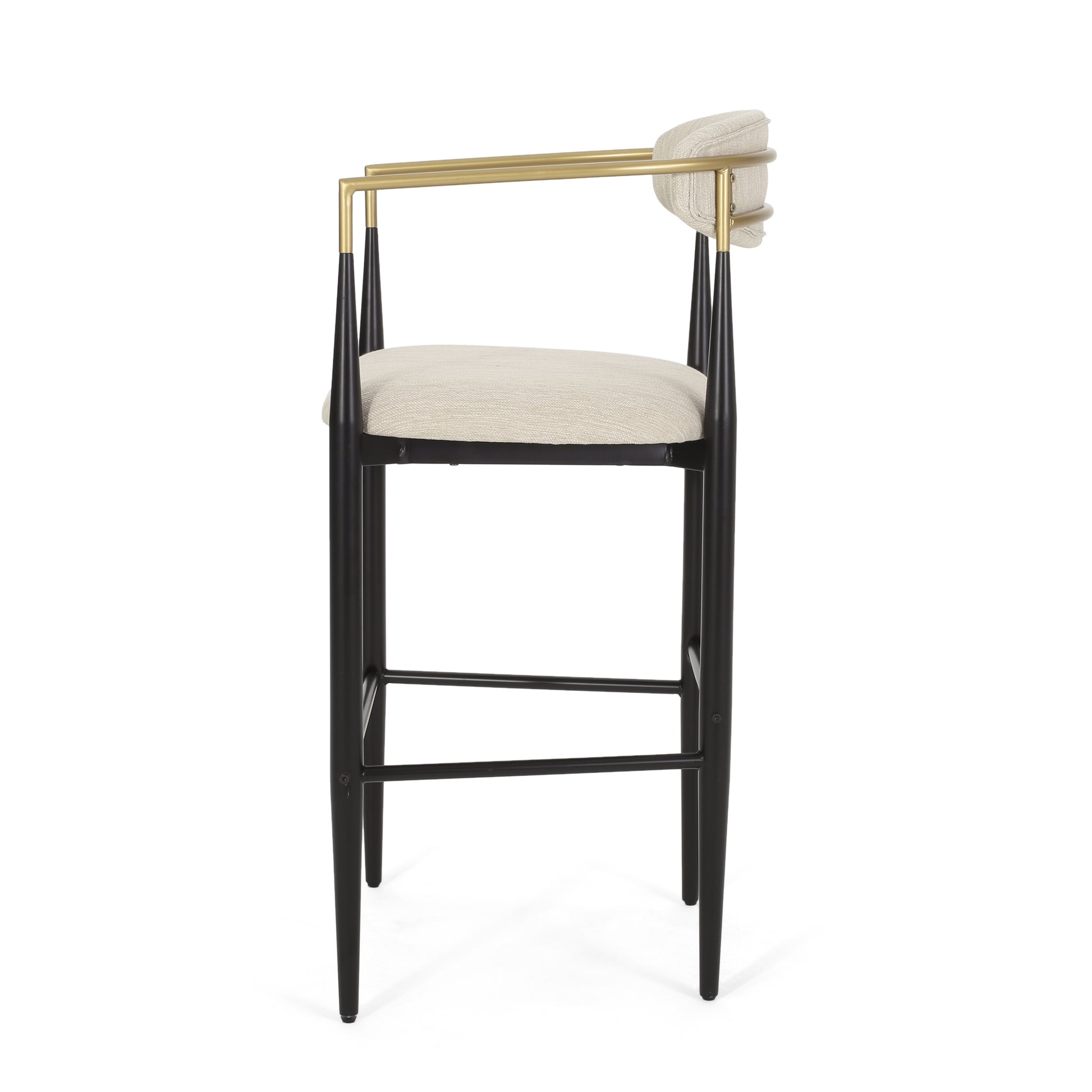 Ethel Modern 29" Bar Stools, Beige & Brown