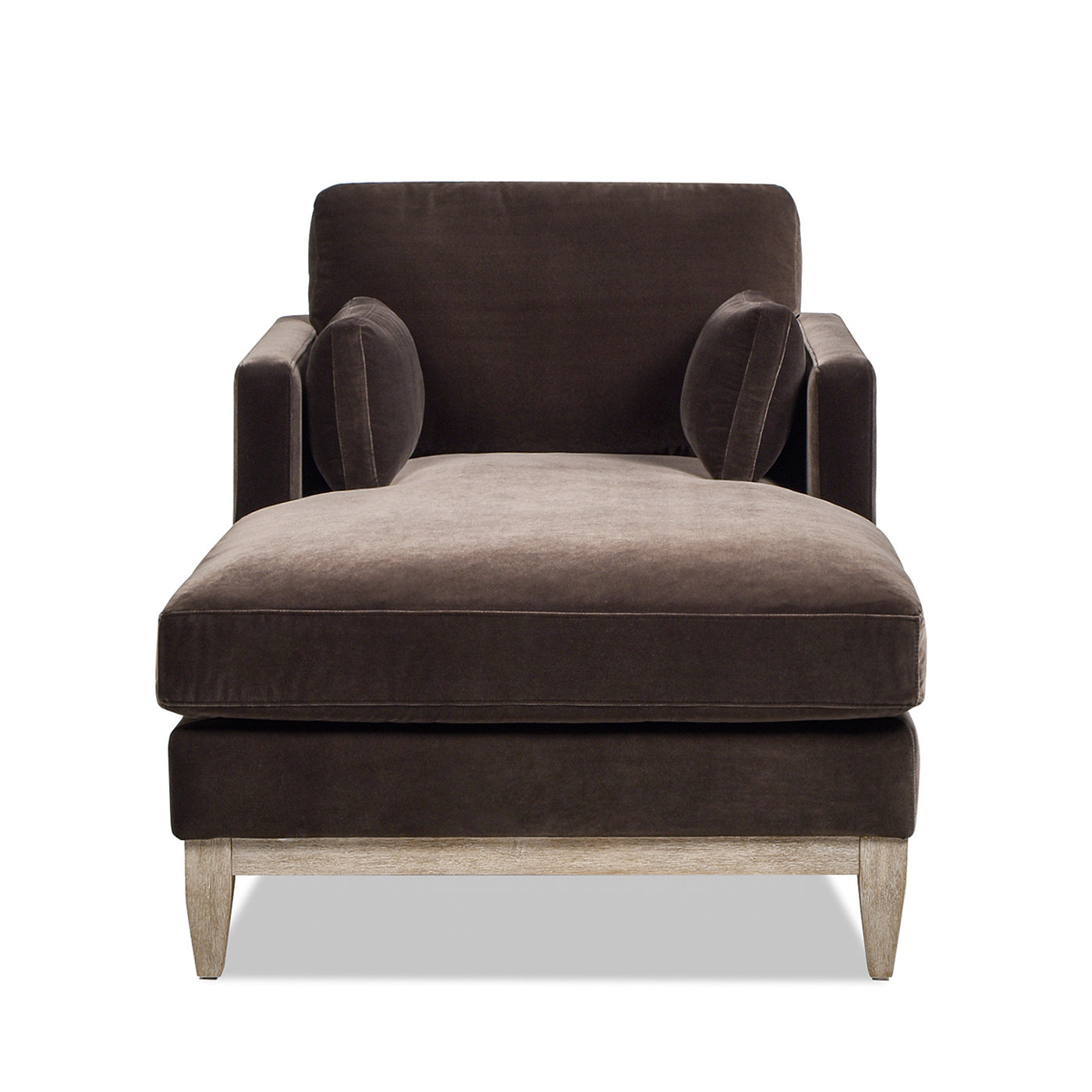 Knox 65' Modern Farmhouse Chaise Lounge Chair - Brown - detail view 6
